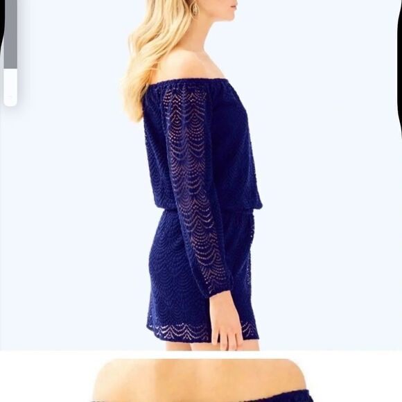 LILLY PULITZER OFF SHOULDER MINI DRESS SIZE SMALL - Picture 2 of 12